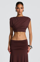 Amara Top - Plum Brown