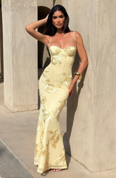 Nefertiti Maxi Dress - Lemon