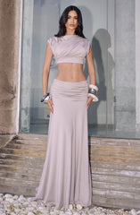 Paige Maxi Skirt - Light Grey