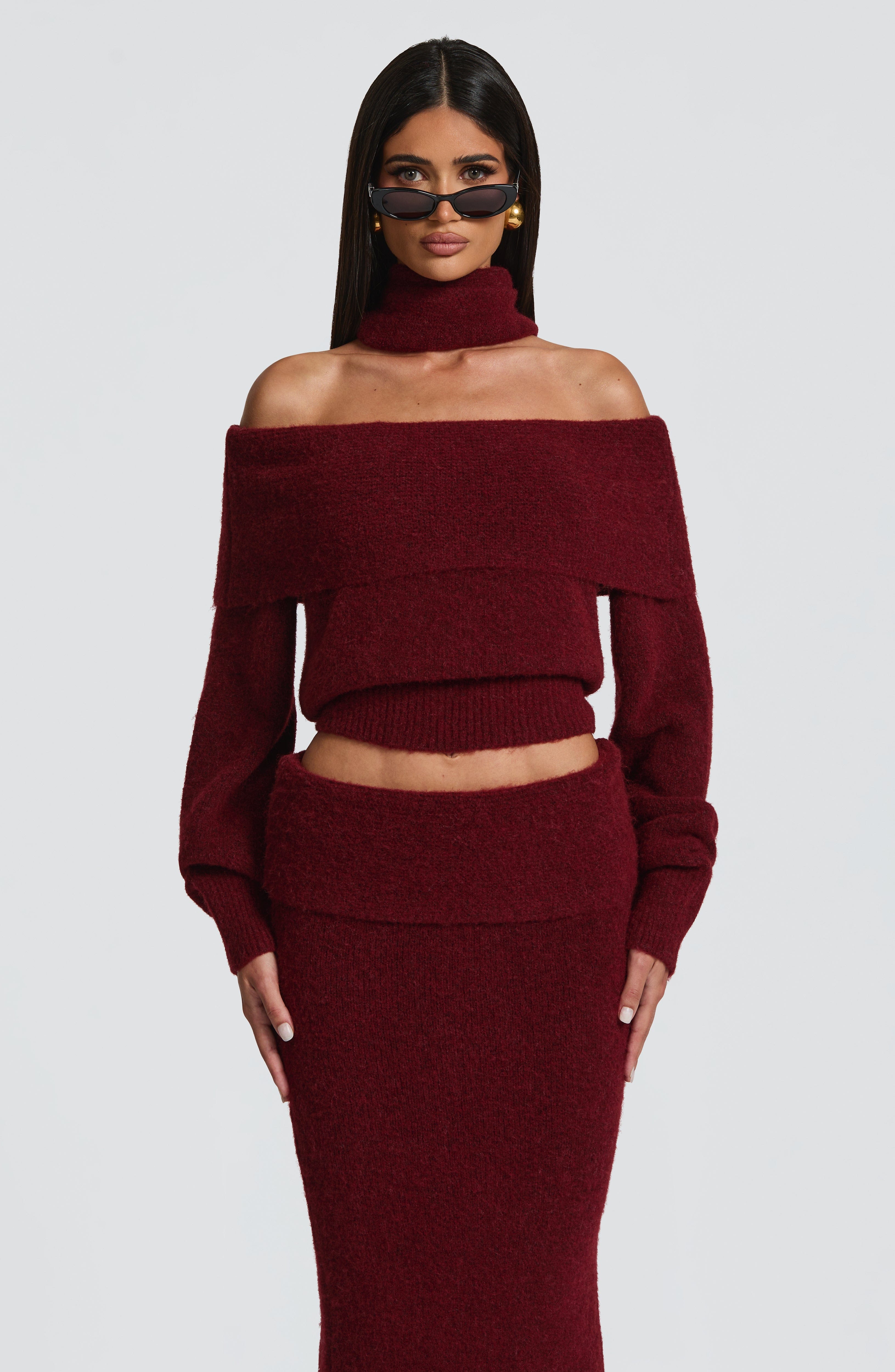 Andie Maxi Skirt - Burgundy