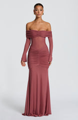 Arlena Maxi Dress - Rose Brown