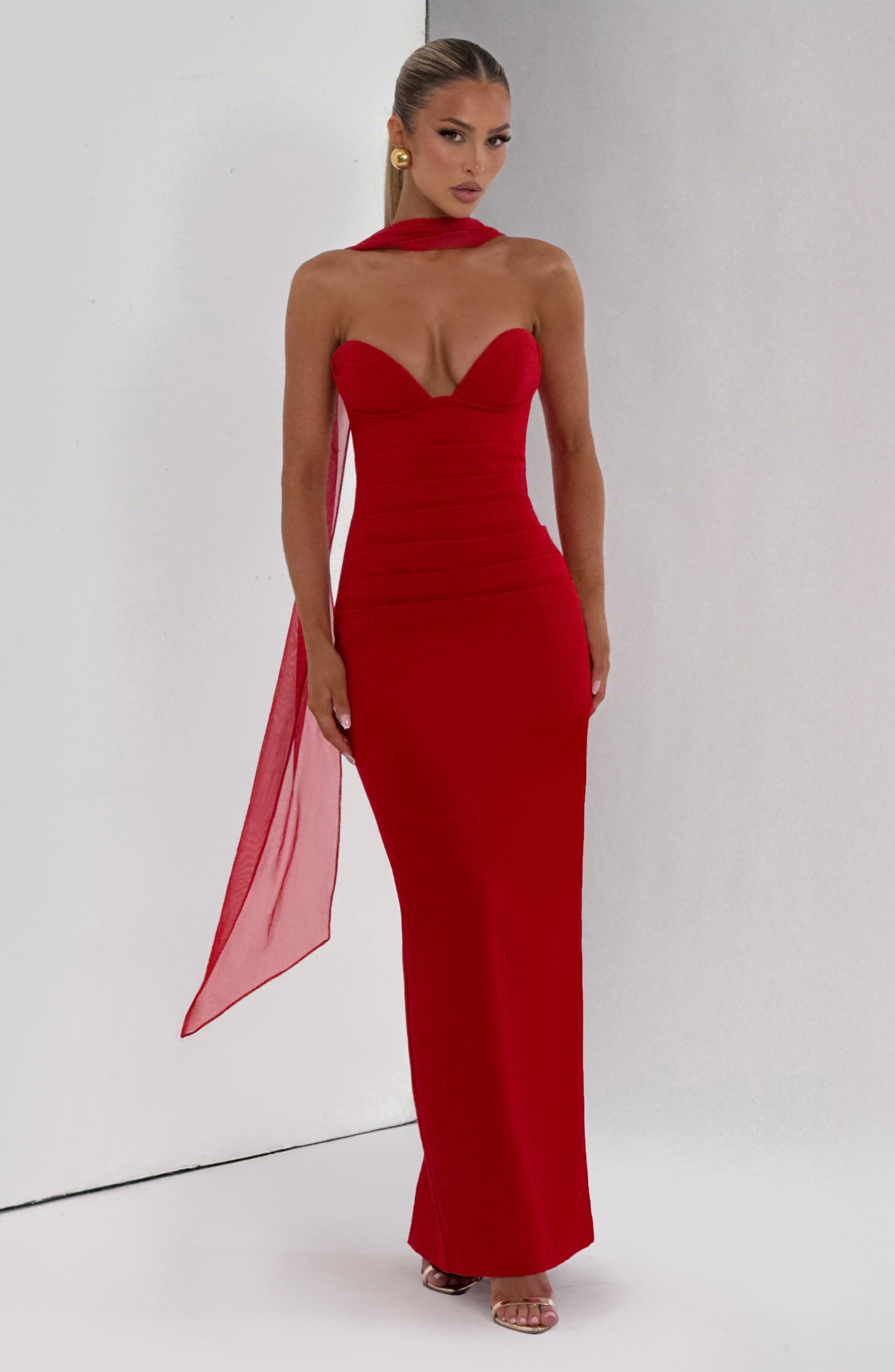 Lindsey Maxi Dress - Red