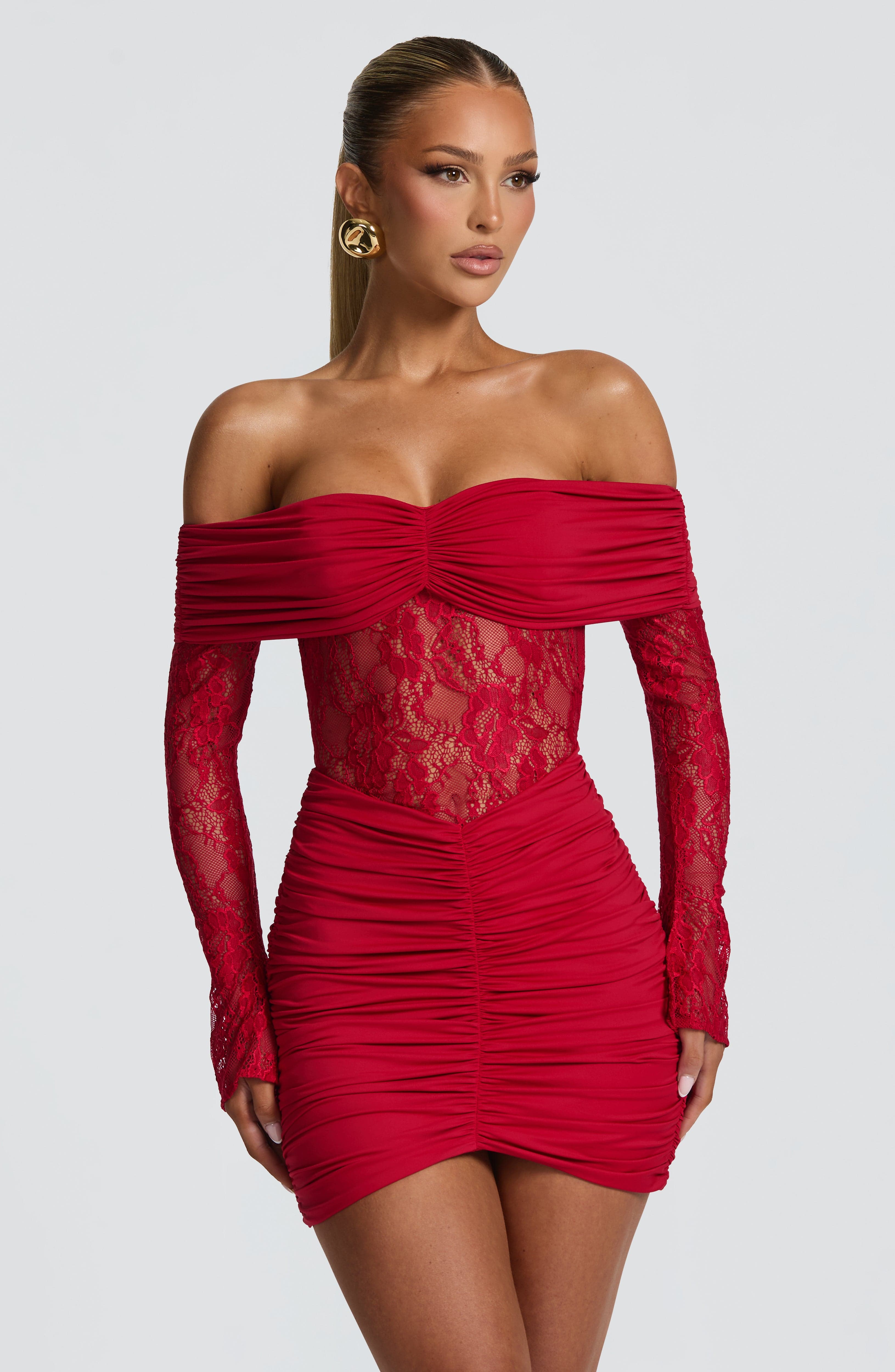 Sauline Mini Dress - Red