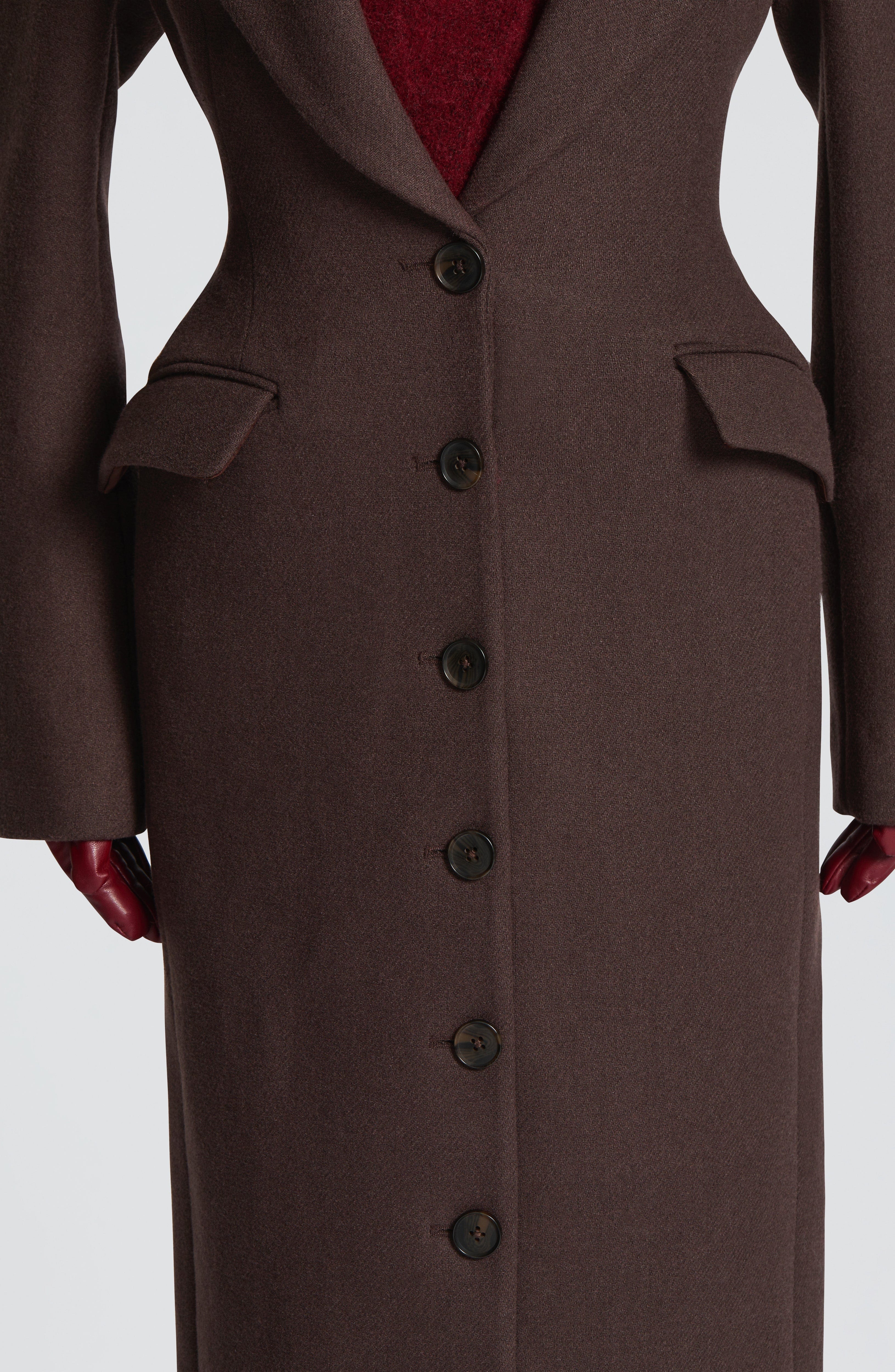 Ursula Coat - Plum Brown
