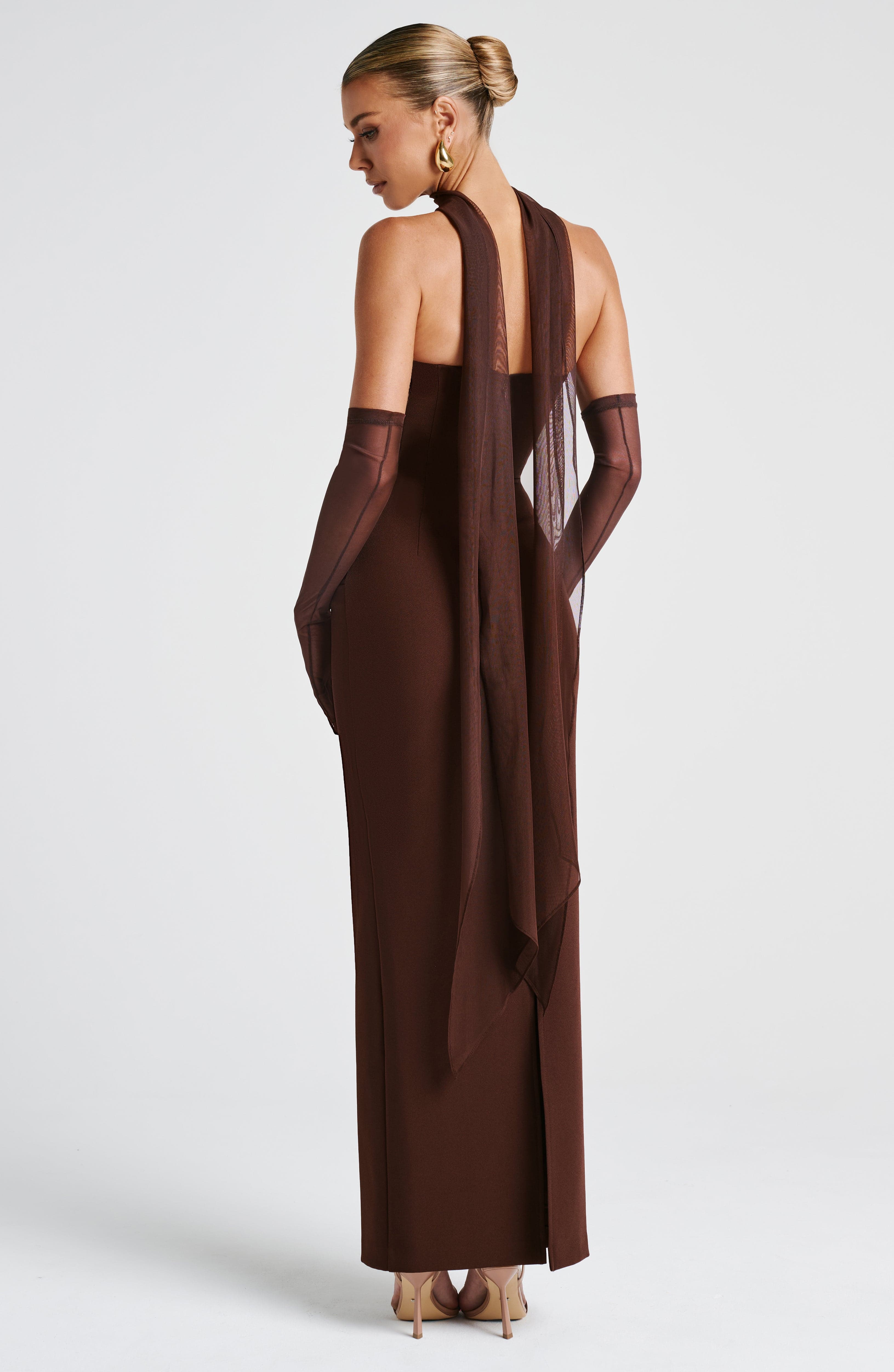 Yulia Maxi Dress - Plum Brown